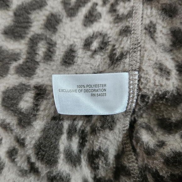 Old Navy leopard animal print zip-up fleece women's size XL - Picture 6 of 6